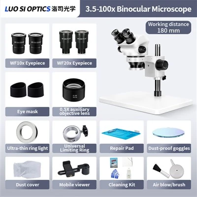 SZM7050 binokularni stereo mikroskop 3.5X-100X osnovno LED osvjetljenje za entomološko promatranje insekata i biološko seciranje